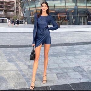 Stone Cold Fox Navy Long Sleeve Dress